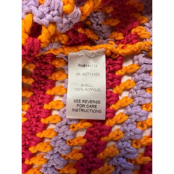 NWOT VICI Mirena Crochet Crop Cover Up Top Size S Festival Boho Indie Resortwear - Picture 6 of 7